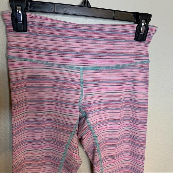Lululemon Pink and Teal Leggings Size 6 - Picture 2 of 5